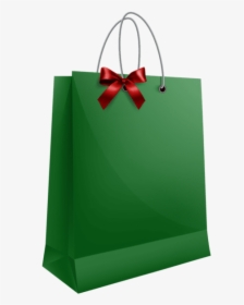 Free Png Download Green Gift Bag With Bow Clipart Png - Christmas Gift Bag Png, Transparent Png, Transparent PNG