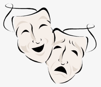 Svg Black And White How To Draw Drama- - Good And Evil Mask, HD Png Download, Transparent PNG