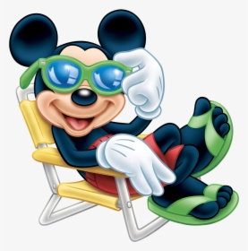 Mickey Mouse With Sunglasses Transparent Png Clip Art - Mickey Mouse Sitting In A Chair, Png Download, Transparent PNG