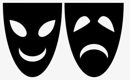Theater, Comedy, Tragedy, Masks, Happy, Sad - 2 Faces Happy And Sad, HD Png Download, Transparent PNG