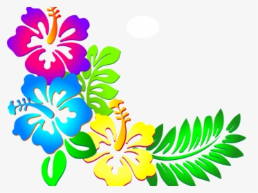 Hibiscus Clipart Png Tumblr - Flowers Border Design Clip Art, Transparent Png, Transparent PNG