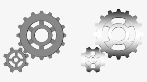 3d Gear Clipart - Two Gears Clipart, HD Png Download, Transparent PNG