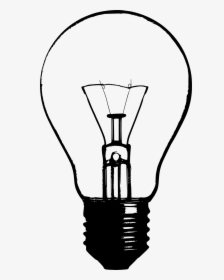 Bombilla - Lightbulb Clipart Black And White, HD Png Download, Transparent PNG