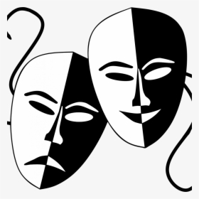 Comedy Tragedy Masks Png - Mask Sad And Happy, Transparent Png, Transparent PNG