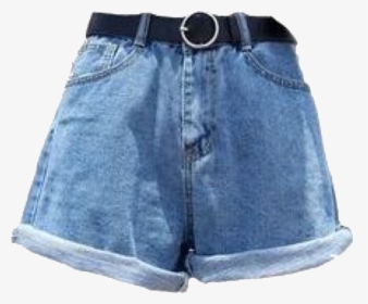 Jean Shorts Png - High Waisted Flare Jeans Short, Transparent Png, Transparent PNG