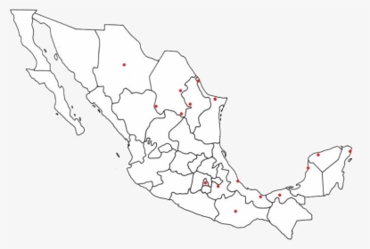 Mapa Lmb - Blank Map Of Mexico, HD Png Download, Transparent PNG