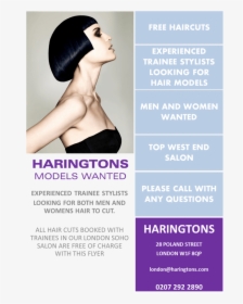 Trainee Models Wanted - Hair Models Wanted Poster, HD Png Download, Transparent PNG