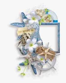 Png Flowers And Clusters - Border Nautical Transparent Frame Sea, Png Download, Transparent PNG