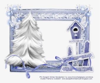Cluster Frame Winter Png , Png Download - Blue Winter Frames Png, Transparent Png, Transparent PNG