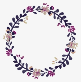 Transparent Flower Wreath Clipart - Frame Png Flower Purple, Png Download, Transparent PNG