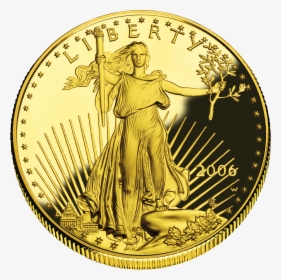 2006 Aegold Proof Obv - Gold Eagle Coin Png, Transparent Png, Transparent PNG