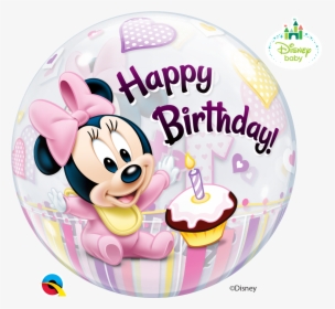 Transparent Minnie Mouse 1st Birthday Clipart - Happy Birthday 1st Girl, HD Png Download, Transparent PNG