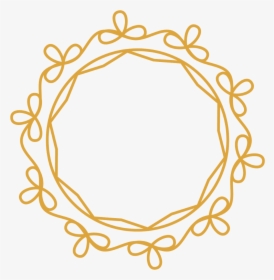 Gold Wreath Frame Border Circle Round Swirls Decor - Portable Network Graphics, HD Png Download, Transparent PNG