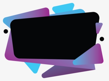 Black Banner With Blue Pink Gradient Abstract, HD Png Download, Transparent PNG