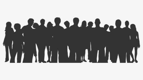 Crowd Silhouette Png Clipart - Many People Silhouette Png, Transparent Png, Transparent PNG
