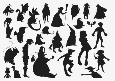 Transparent Crowd Vector Png - Disney Characters Silhouette Vector, Png Download, Transparent PNG