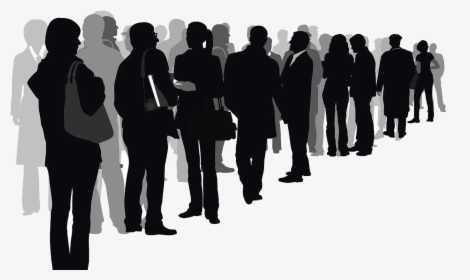 Silhouette Crowd Drawing Illustration - Crowd Of People Transparent, HD Png Download, Transparent PNG
