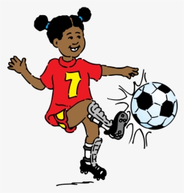 Girl Playing Soccer Svg Clip Arts - Kicking A Ball Clipart, HD Png Download, Transparent PNG