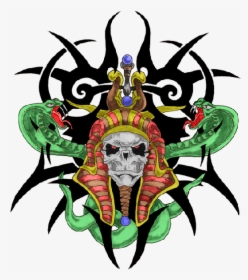 Tribal Skull Tattoos Png Transparent Images - Portable Network Graphics, Png Download, Transparent PNG