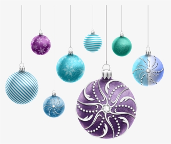 Transparent Ornaments Clipart - Clip Art Christmas Purple And Blue, HD Png Download, Transparent PNG