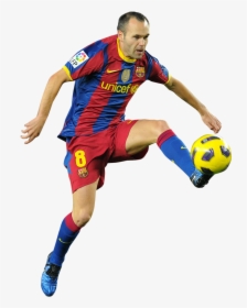 Soccer Players Png - Andres Iniesta Clean Background, Transparent Png, Transparent PNG