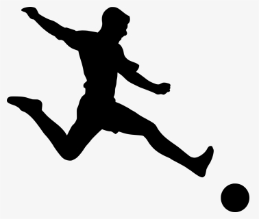 Silhouette, Football, Player, Shooting, Action, Soccer - Football Silhouette, HD Png Download, Transparent PNG