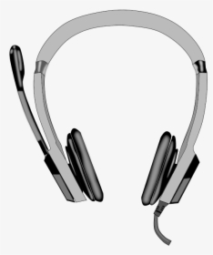 Headset,electronic Device,headphones - Headphone Microphone Cartoon Png, Transparent Png, Transparent PNG