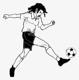 Football Sport Animation Kick - Animation Girl Playing Soccer, HD Png Download, Transparent PNG