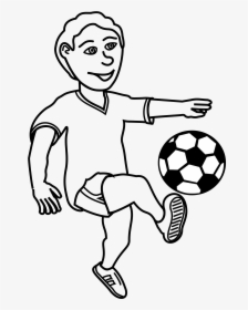 Soccer Playing Boy Clip Arts - Play Soccer Clipart Black And White, HD Png Download, Transparent PNG