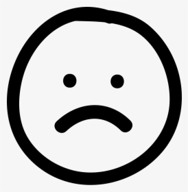 Sad Hand Drawn Face - Whatsapp Vector, HD Png Download, Transparent PNG