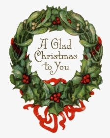 Christmas Wreath Transparent Background - Transparent Vintage Christmas Wreath, HD Png Download, Transparent PNG
