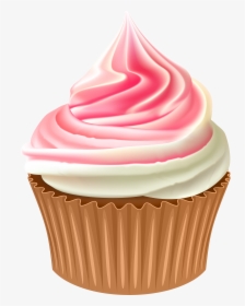 Cupcake Icing Illustration - Cupcake Transparent Background, HD Png Download, Transparent PNG