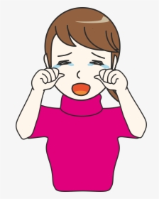 Computer Icons Crying Drawing Woman Smiley - Crying Girl Clip Art, HD Png Download, Transparent PNG