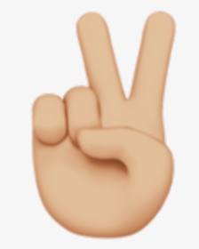 Peace Sign Emoji Png - Emoji Victory Hand, Transparent Png, Transparent PNG