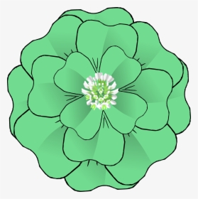 Green Flower Clipart Transparent, HD Png Download, Transparent PNG
