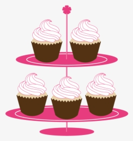 Cupcakes On Stand Clipart - Cake Stand Clip Art, HD Png Download, Transparent PNG