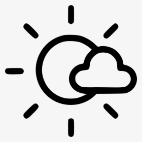 Sun Cloud Sunny Nature Sky Svg Png Icon Free Download - Transparent Sun And Cloud Icon, Png Download, Transparent PNG