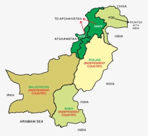 Pakistan Map Png Transparent - Political Division Of Pakistan, Png Download, Transparent PNG