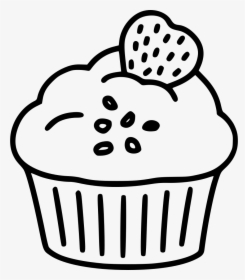 Cupcake - Cupcake Icon White Png, Transparent Png, Transparent PNG