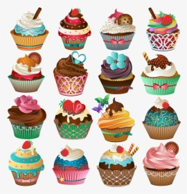 Cupcake Free Printable Clipart And Coloring Pages Transparent - Cute Cupcake, HD Png Download, Transparent PNG