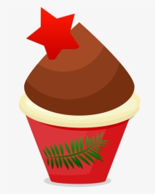 Free Christmas Cupcake Clipart - Cupcake, HD Png Download, Transparent PNG