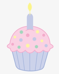 Cupcake Art On Cupcake And Pink Cupcakes Clipart - Cute Birthday Cupcake Png, Transparent Png, Transparent PNG