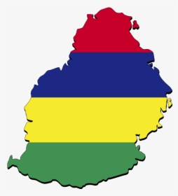 Mauritius Map With Cities - Mauritius Red Blue Yellow Green, HD Png Download, Transparent PNG
