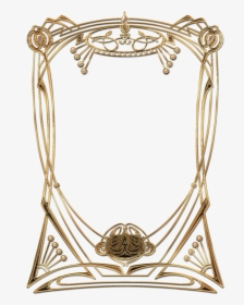 Marco Dorado Art Deco - Gold Art Nouveau Frame, HD Png Download, Transparent PNG