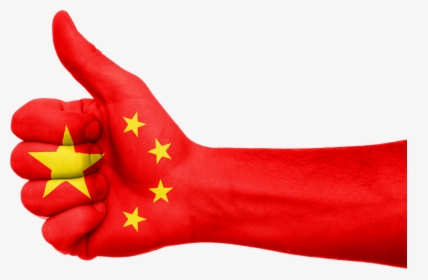 China Flag Hand Thumbs Up Png Image - China Flag Thumbs Up, Transparent Png, Transparent PNG