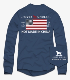 L/s Not Made In China Navy T-shirt - Long-sleeved T-shirt, HD Png Download, Transparent PNG