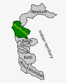 Muzaffarabad Map Of Azad Kashmir, HD Png Download, Transparent PNG