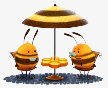 #abelha #bee #coffee #honey #friends #cafe #mel - Illustration, HD Png Download, Transparent PNG
