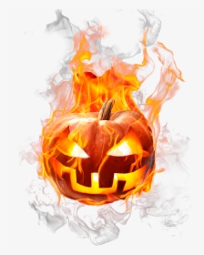 Halloween Pumpkin In Fire Png Image Free Download Searchpng - Fire Pumpkin Png, Transparent Png, Transparent PNG