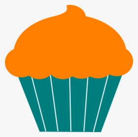 Stylish Ideas Cupcake Clipart Blue - Cupcake Blue And Orange, HD Png Download, Transparent PNG